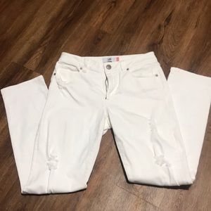 White cabi distressed jeans
